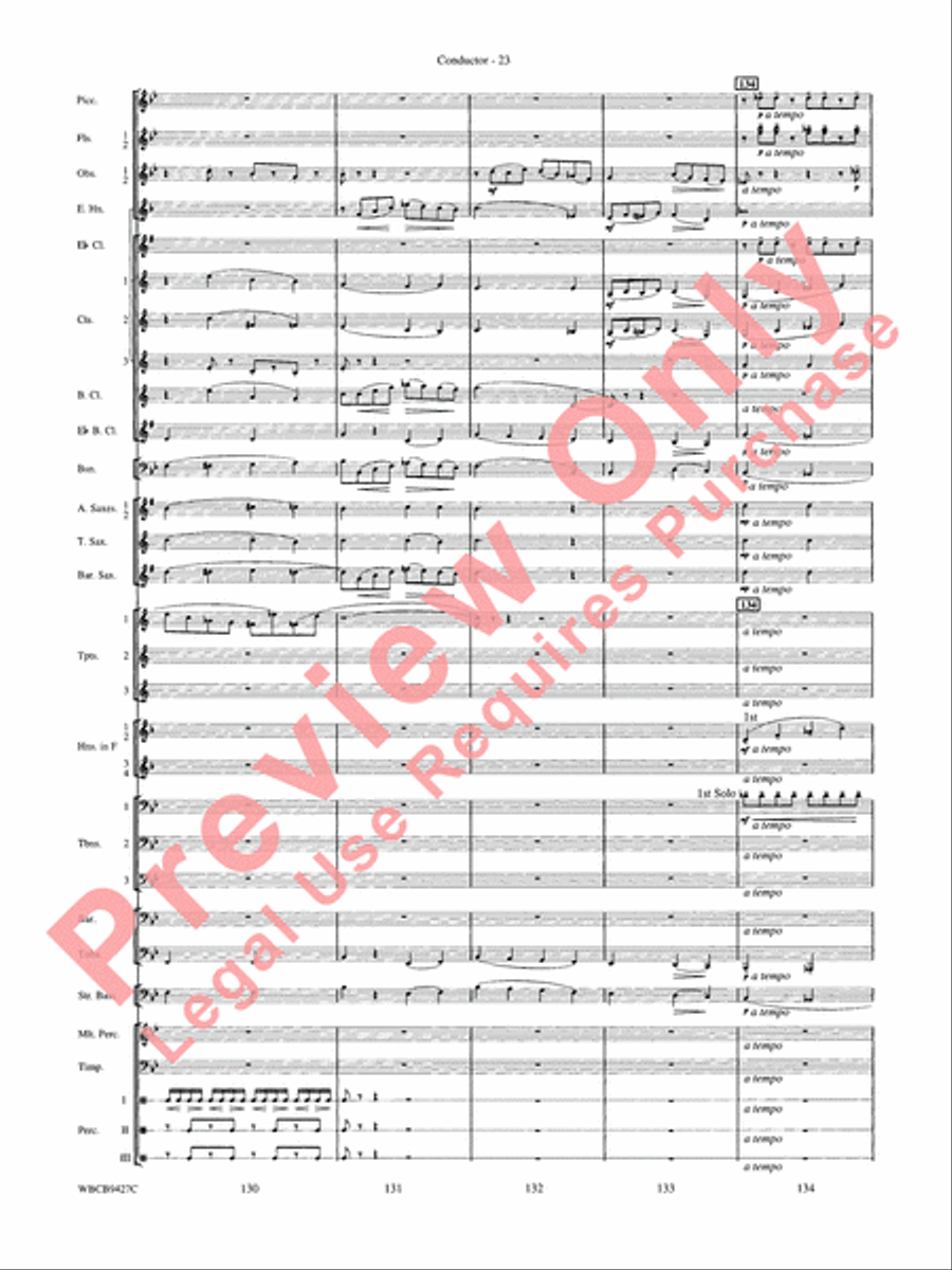 An American in Paris Concert Band scores gallery preview page 25