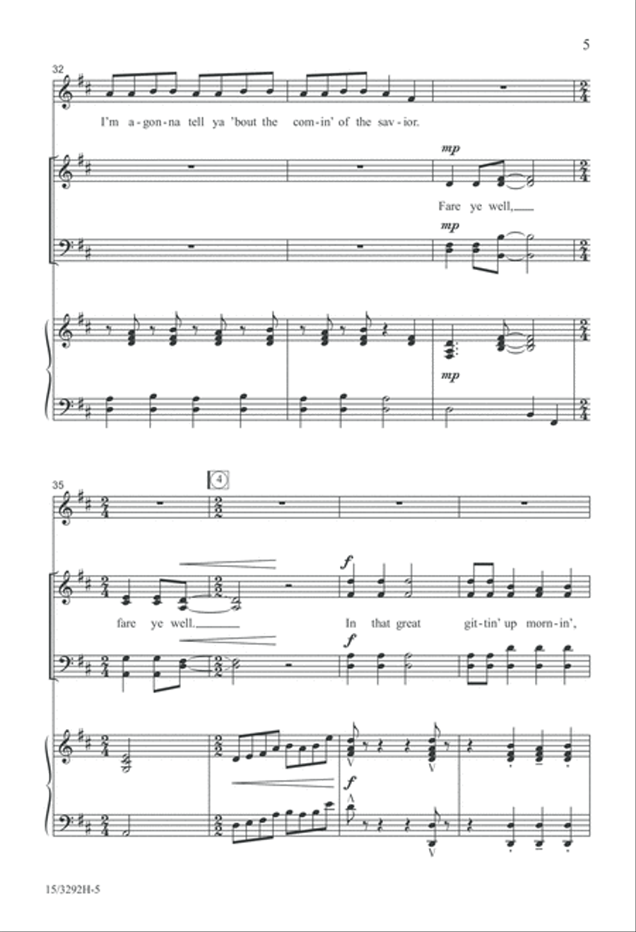 In That Great Gittin' Up Mornin' 4-Part scores gallery preview page 5