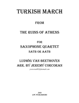 Turkish March from The Ruins of Athens for Saxophone Quartet