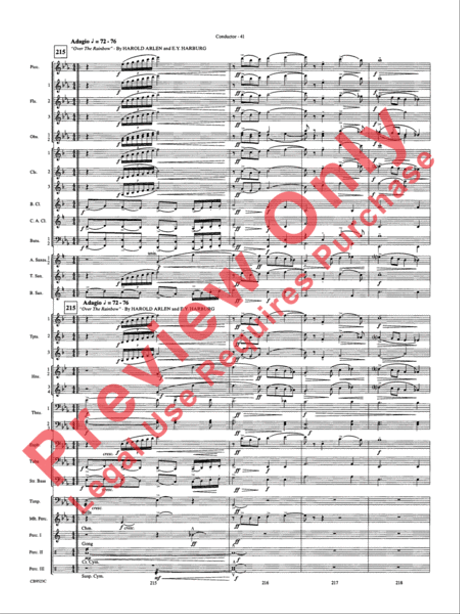 The Wizard of Oz Concert Band scores gallery preview page 44