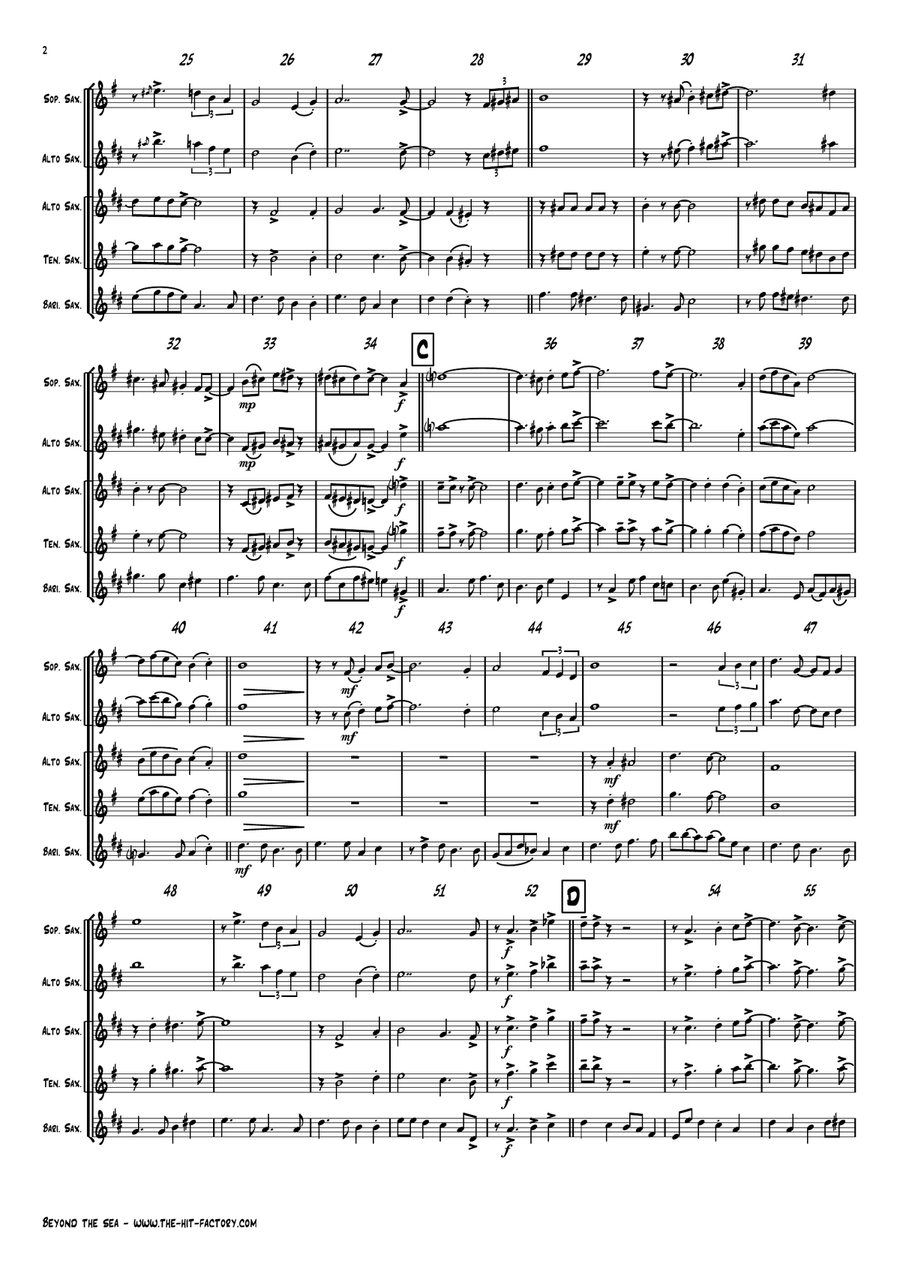 Beyond The Sea Woodwind Trio scores gallery preview page 2