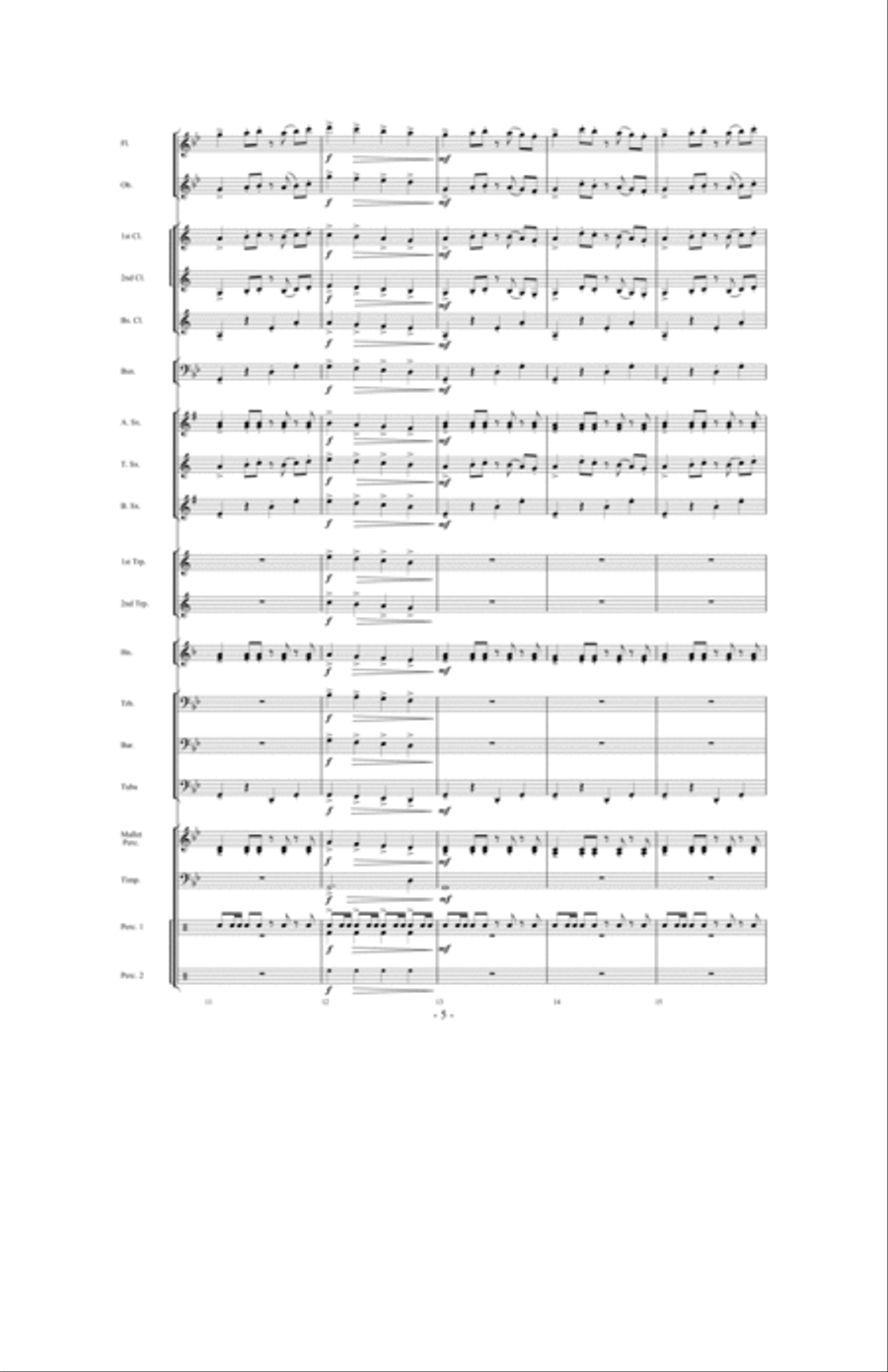 Danza Del Fuego Danza Del Fuego Concert Band scores gallery preview page 4
