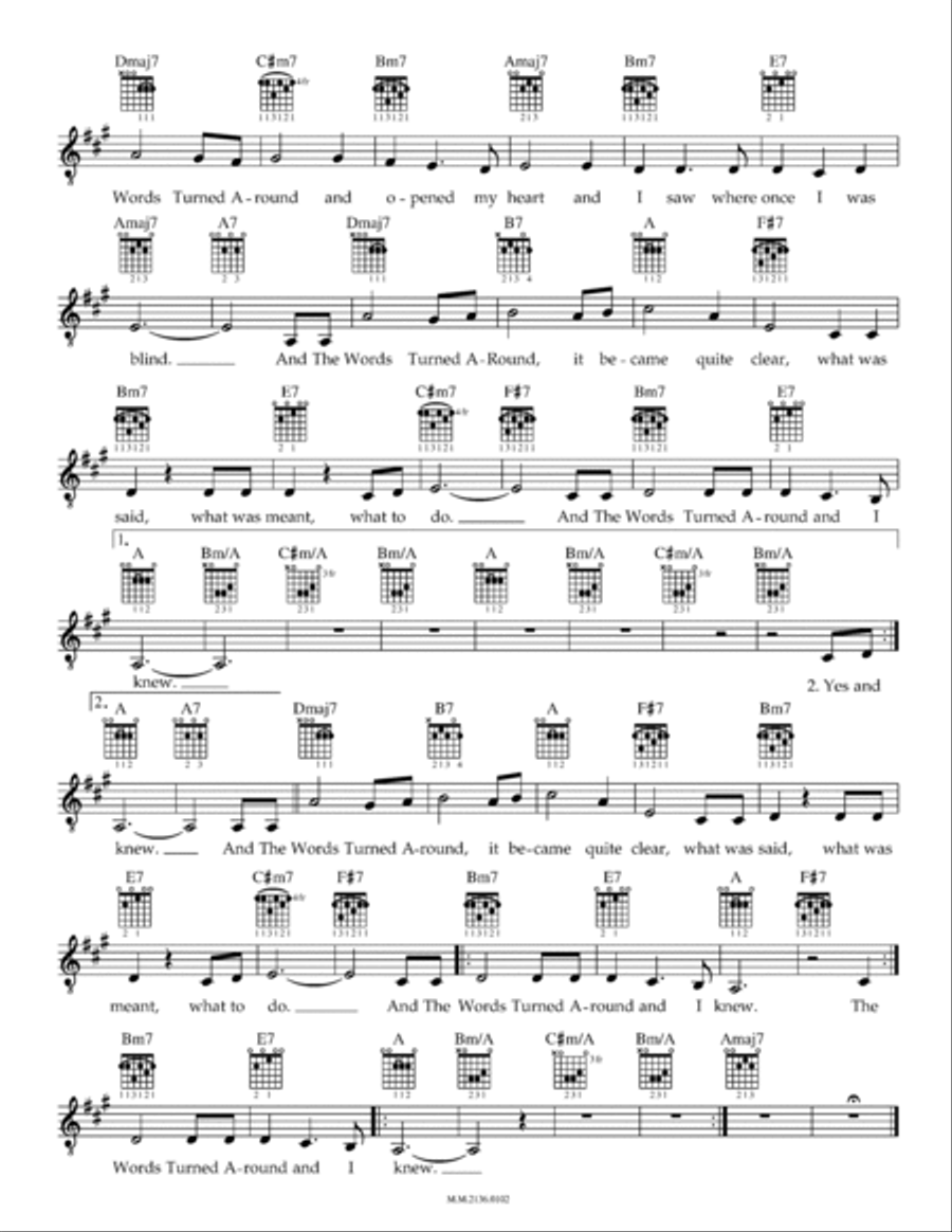 And the Words Turned Around Voice Solo scores gallery preview page 2