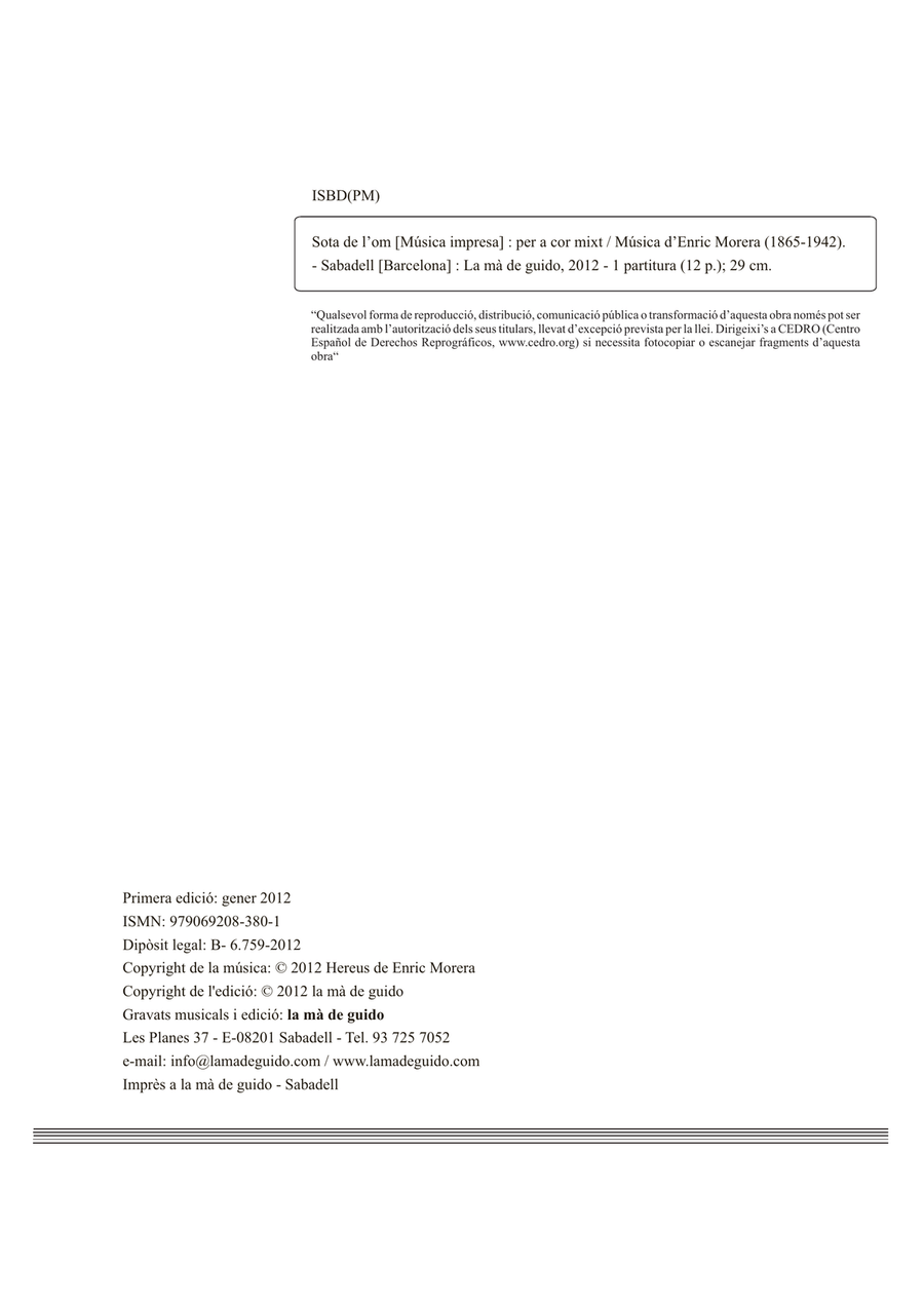 Sota de l'om Sota de l'om 4-Part scores gallery preview page 4
