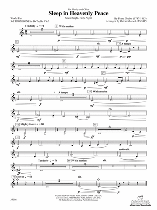 Sleep in Heavenly Peace: (wp) 3rd B-flat Trombone T.C.