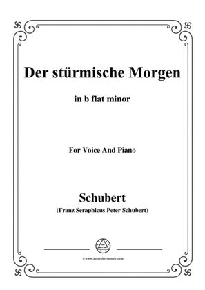 Schubert-Der stürmische Morgen,from 'Winterreise',Op.89(D.911) No.18,in b flat minor,for Voice&Piano