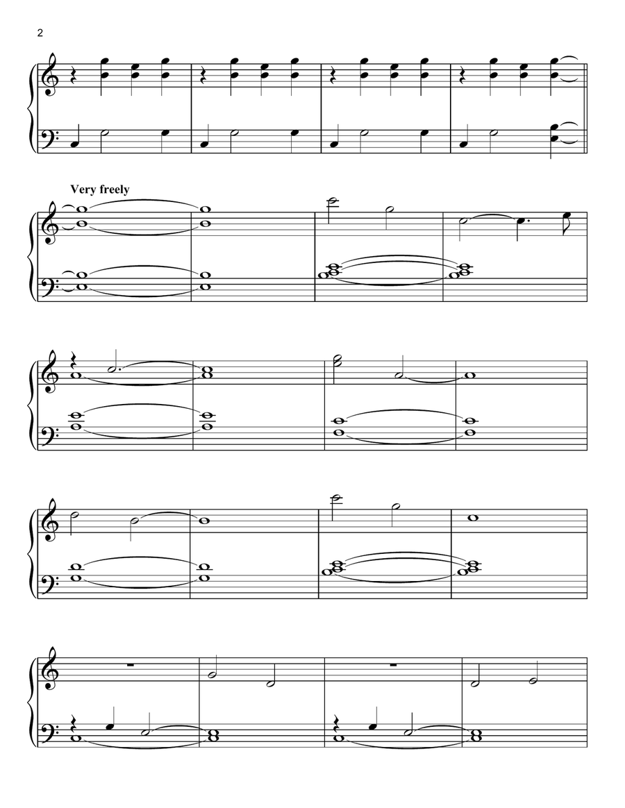 Subwoofer Lullaby (from Minecraft) Easy Piano scores gallery preview page 2
