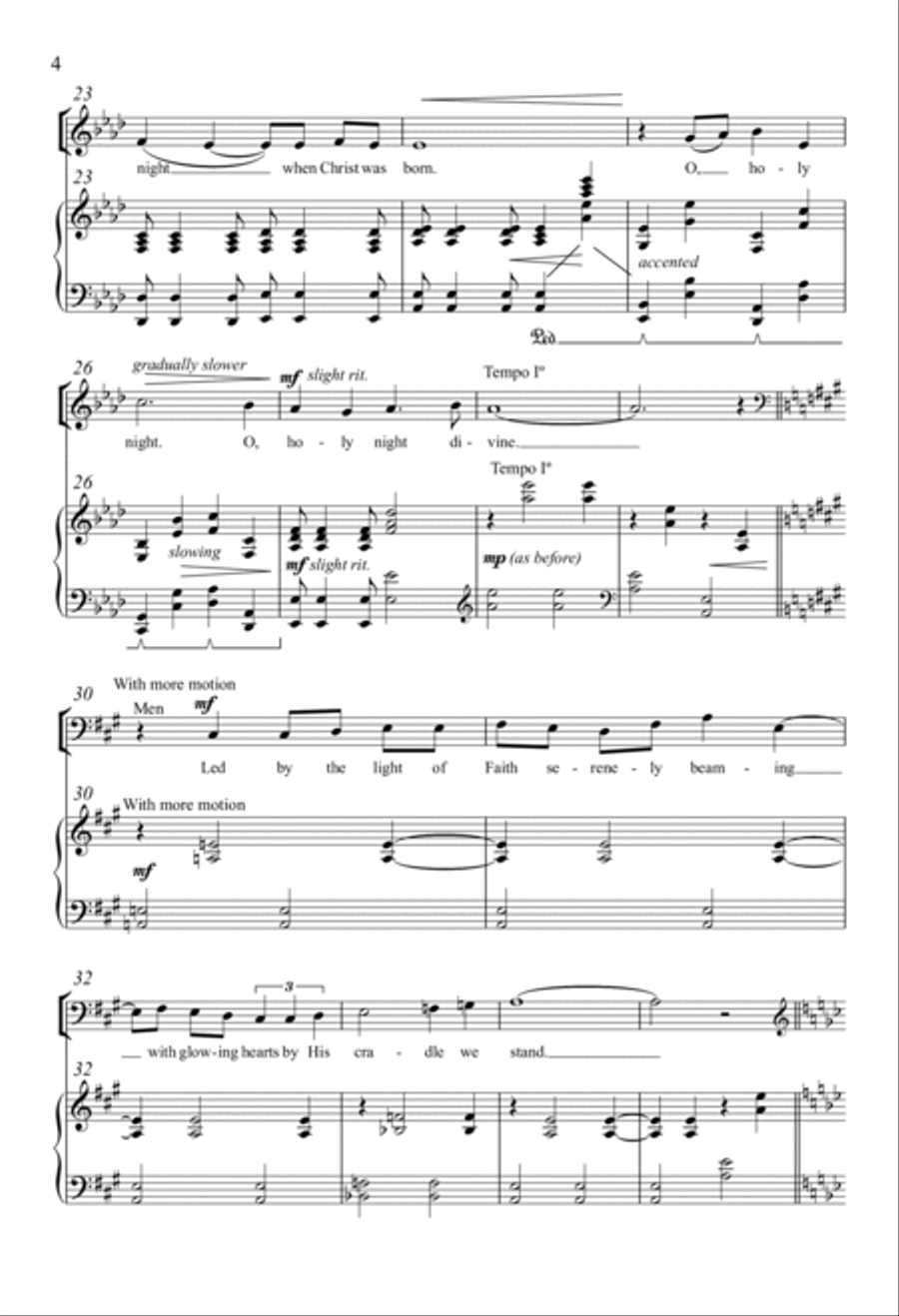 O Holy Night 4-Part scores gallery preview page 3
