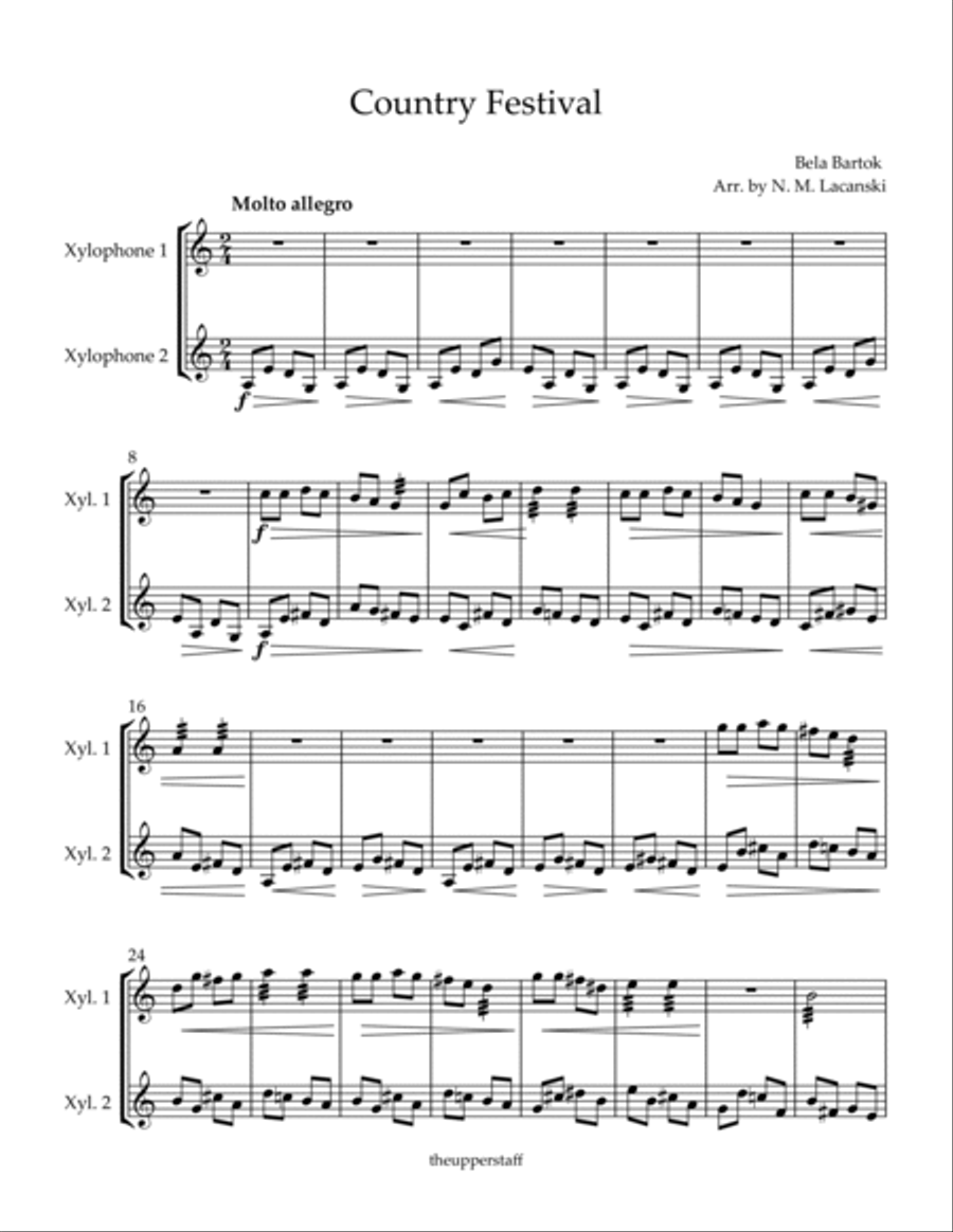 Country Festival Percussion scores gallery preview page 2