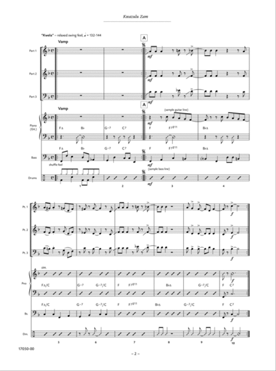 Kwazulu Zam Small Ensemble scores gallery preview page 2