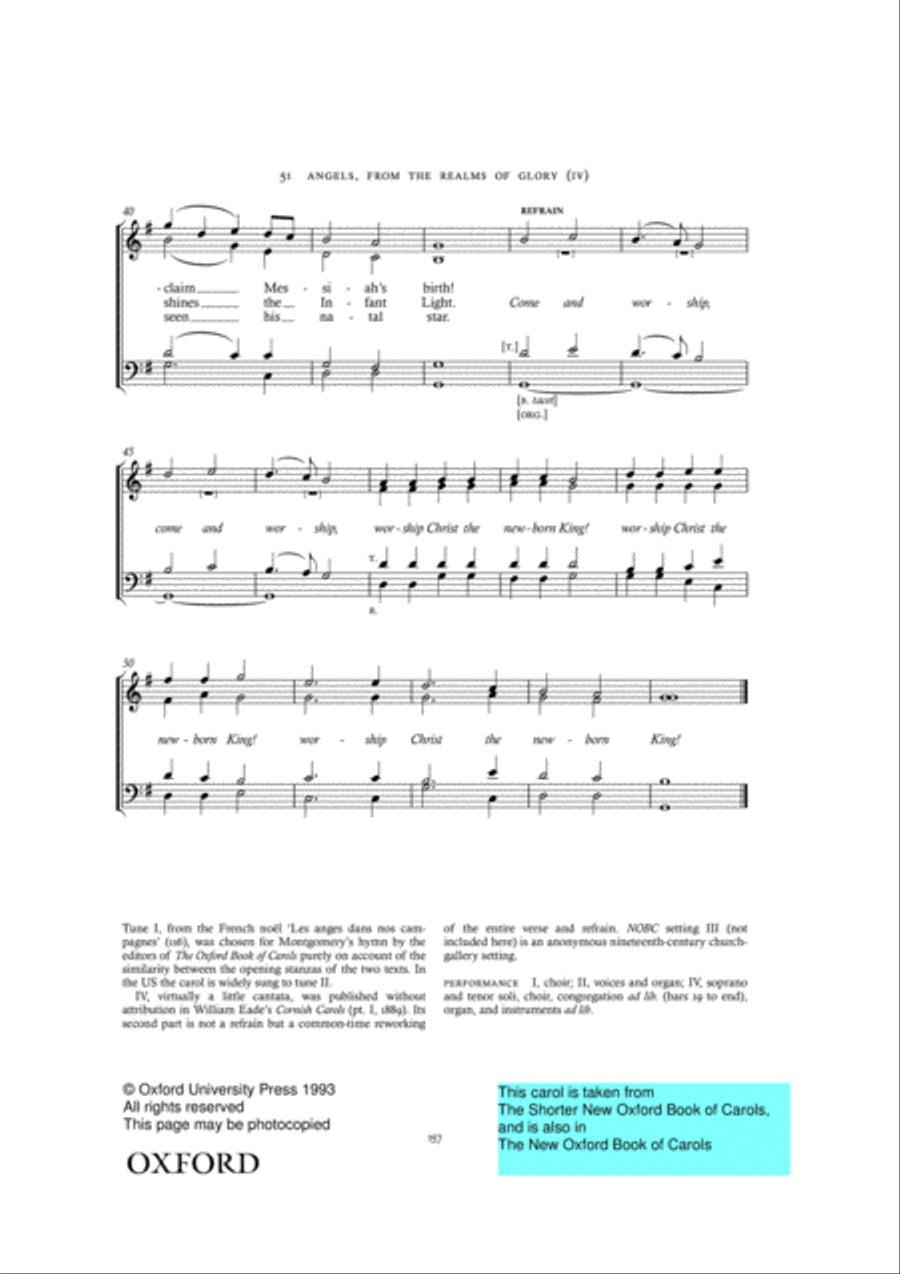 The Shorter New Oxford Book of Carols 4-Part scores gallery preview page 9