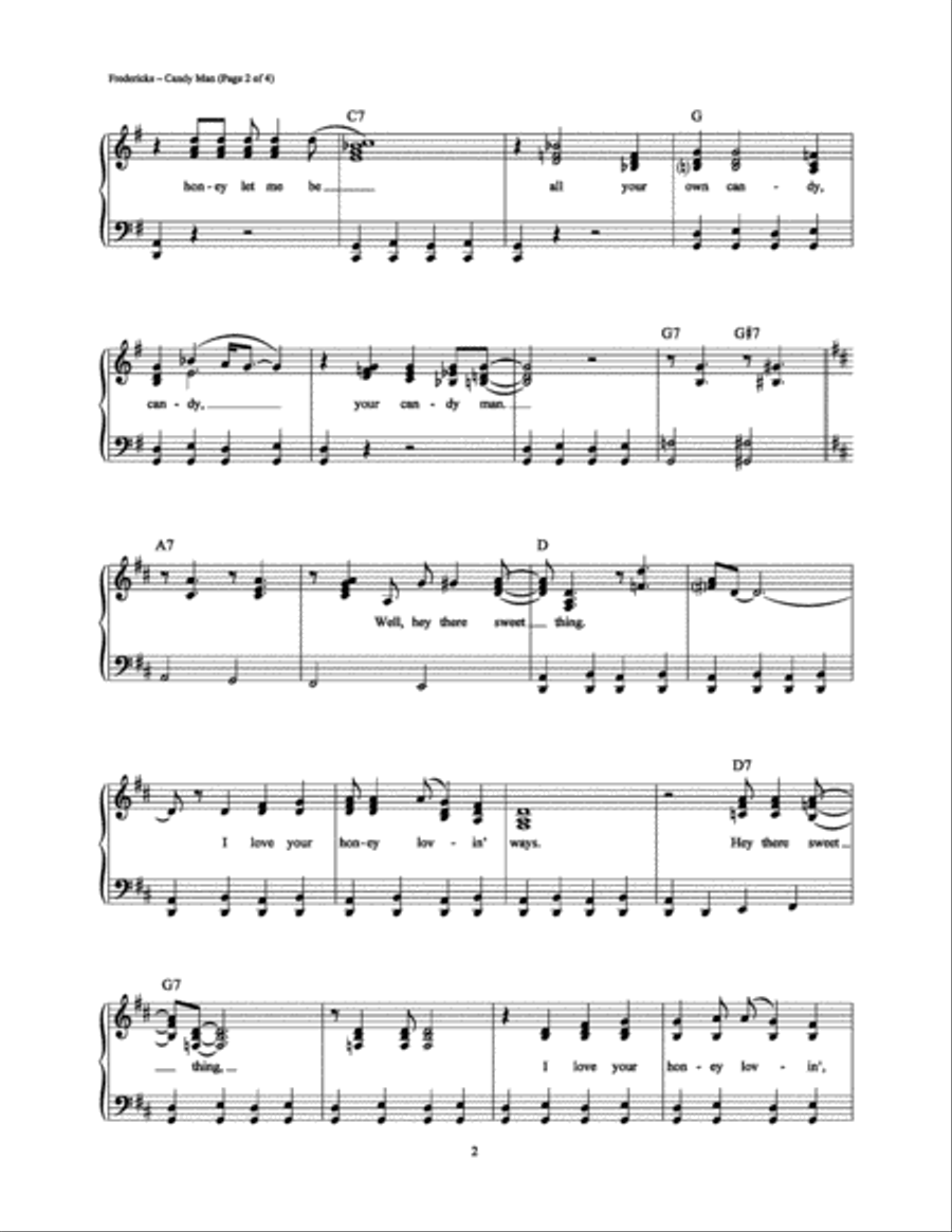 Candy Man Candy Man Piano, Vocal, Guitar scores gallery preview page 2