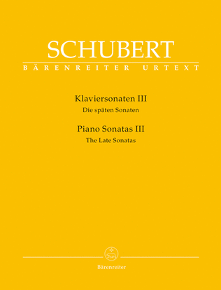 Book cover for Piano Sonatas III D 894, 958, 959, 960