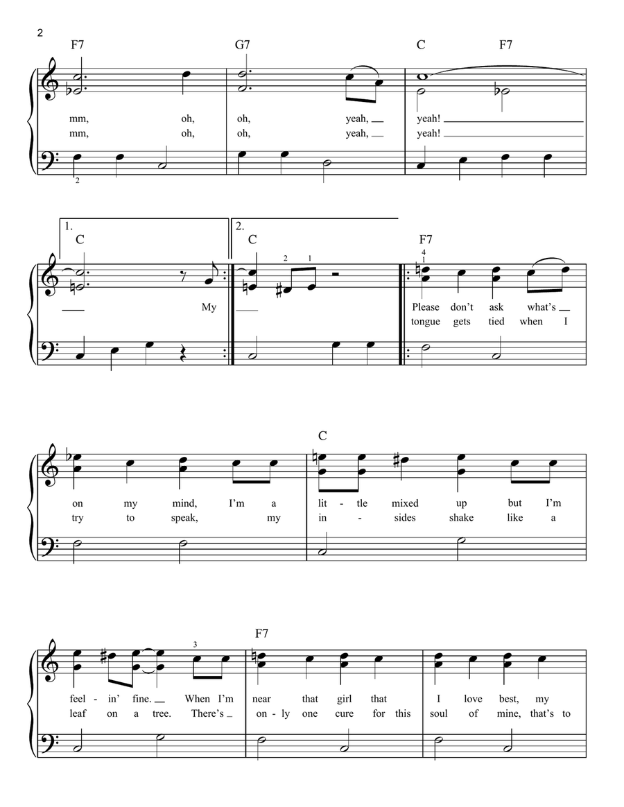 All Shook Up All Shook Up Easy Piano scores gallery preview page 2