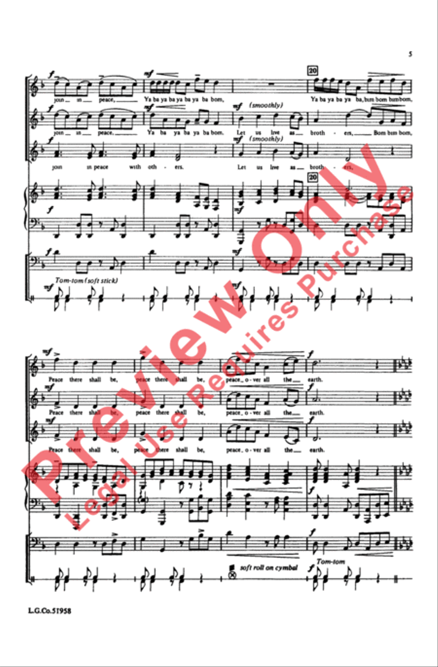 Ya Ba Bom Women's Choir scores gallery preview page 4