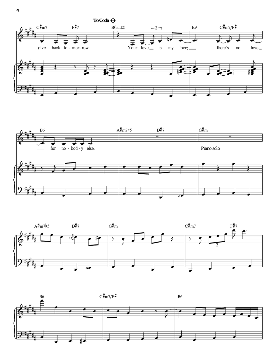 Love Me Or Leave Me Piano, Vocal scores gallery preview page 4
