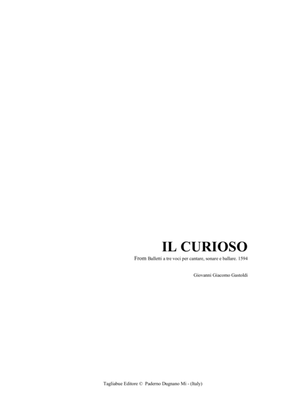 IL CURIOSO - G.G. Gastoldi - For STB Choir