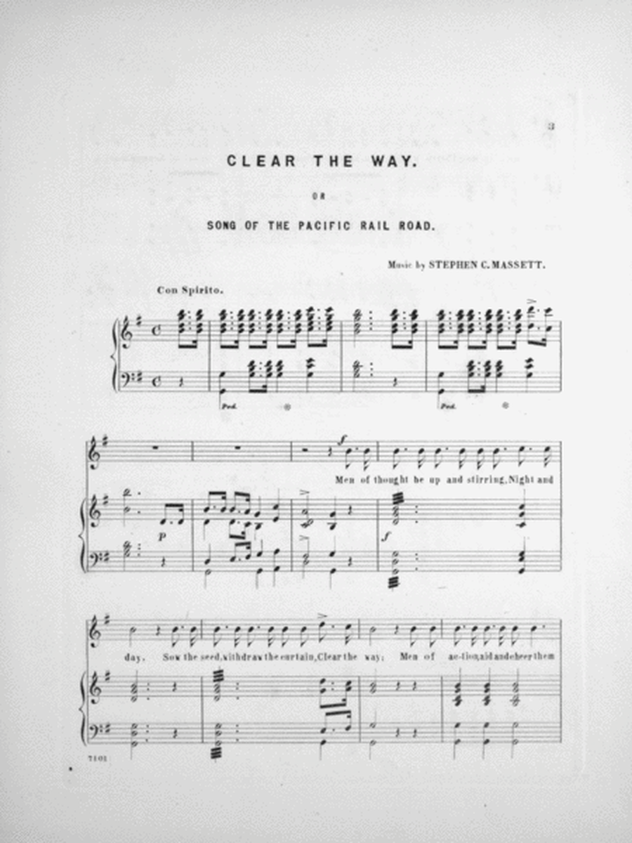 Clear the Way! or, The "Pacific Rail Road Song"