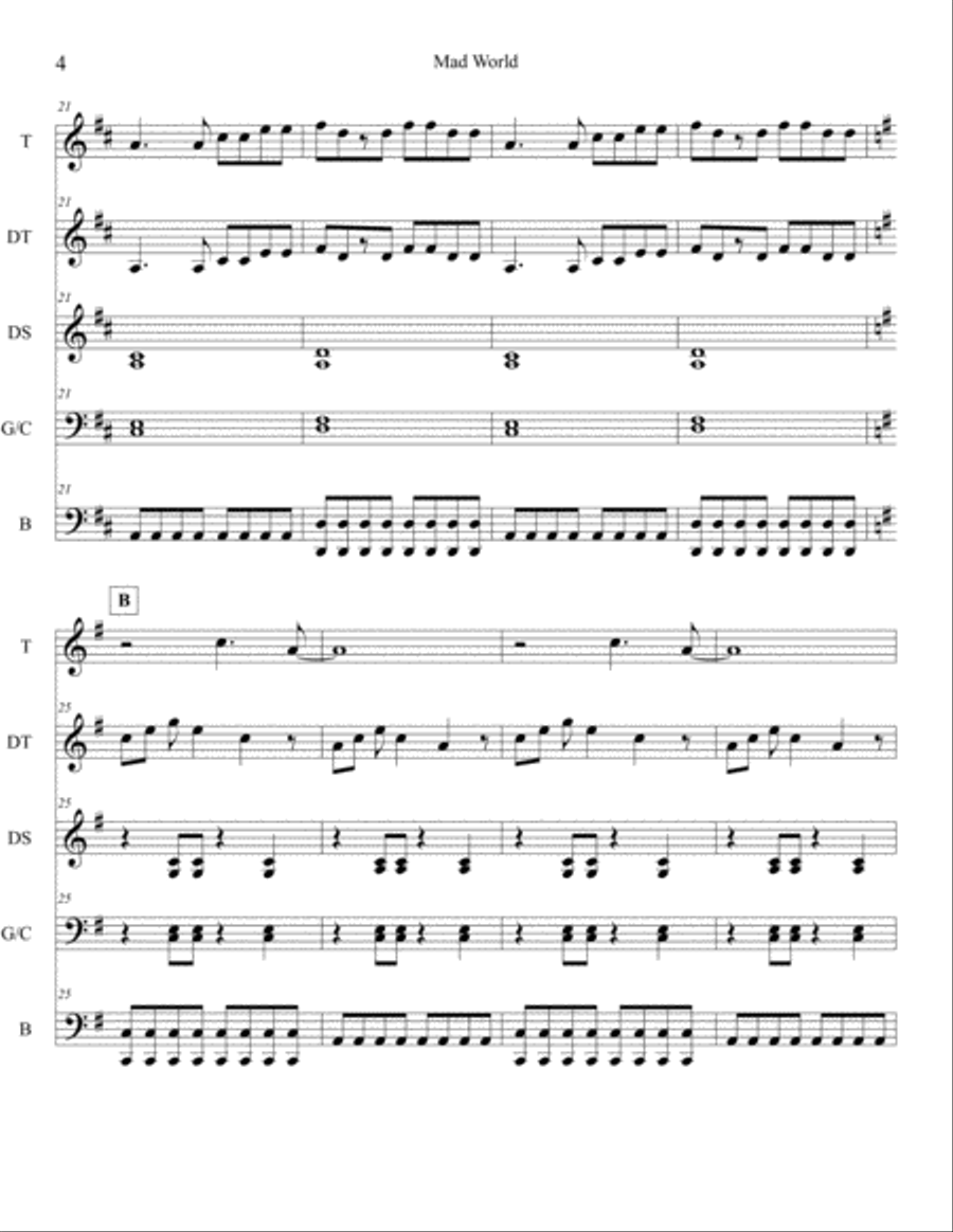 Mad World Mad World Percussion Ensemble scores gallery preview page 4