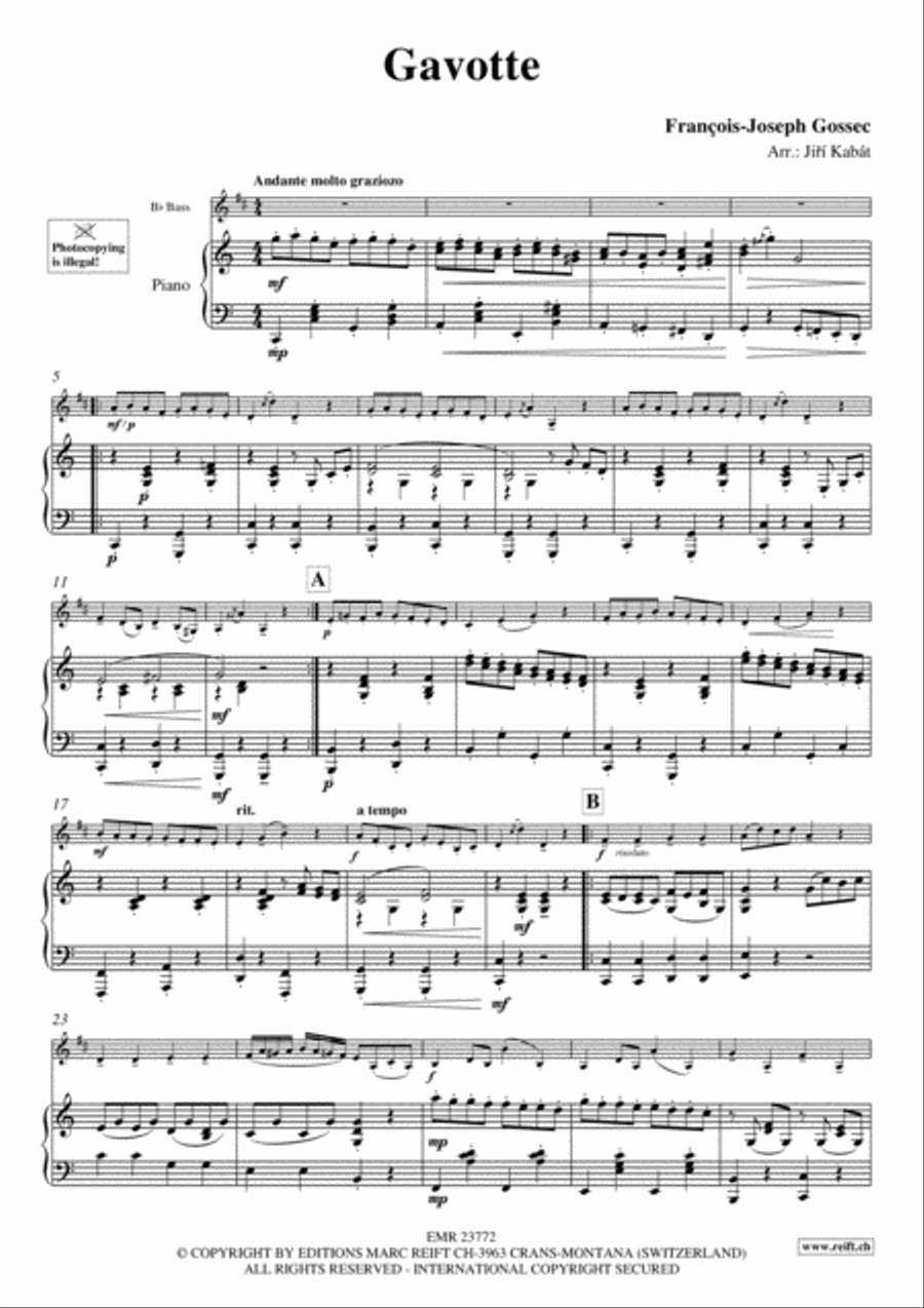 Gavotte Piano Accompaniment scores gallery preview page 3