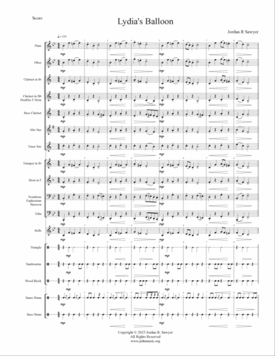 Lydia's Balloon Concert Band scores gallery preview page 4