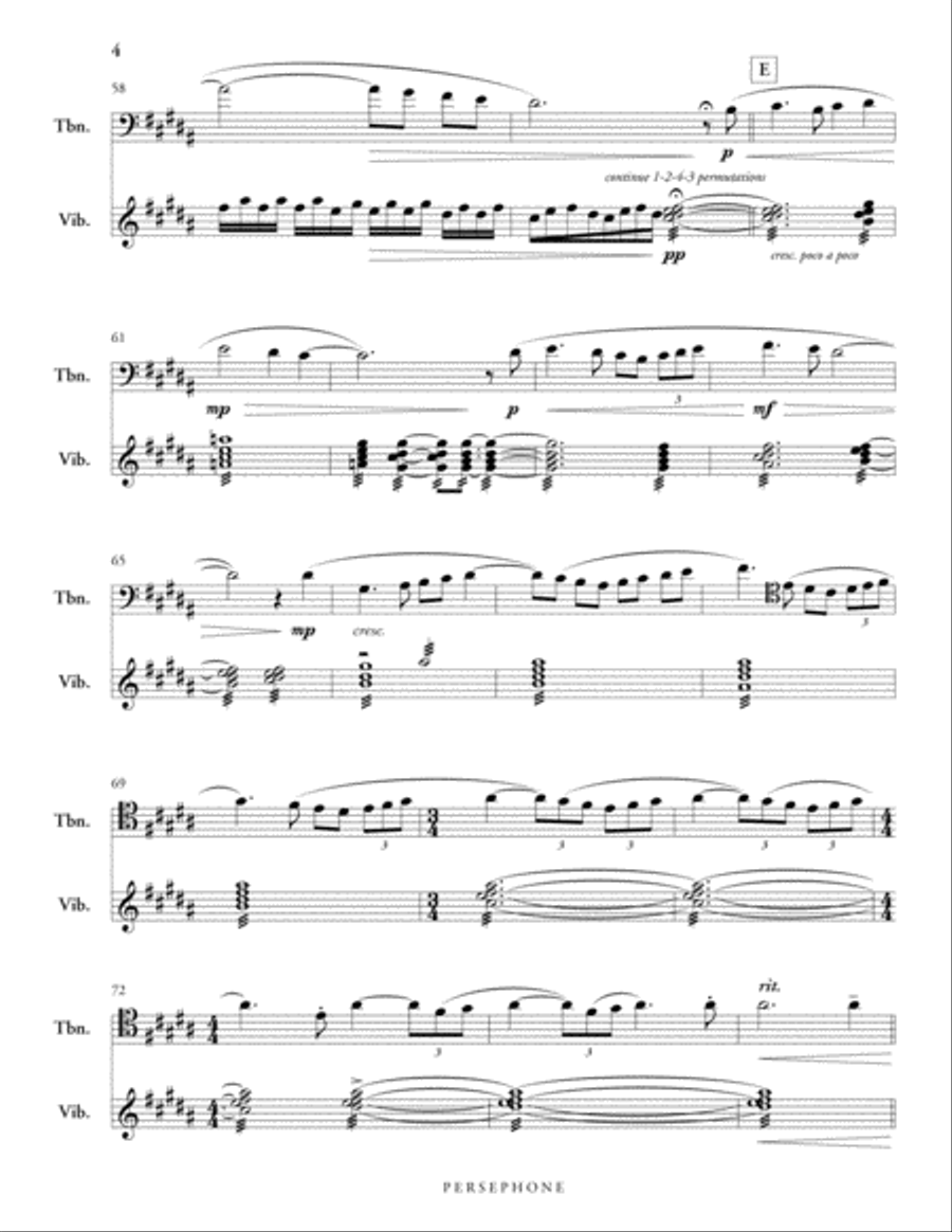 Persephone Trombone scores gallery preview page 5