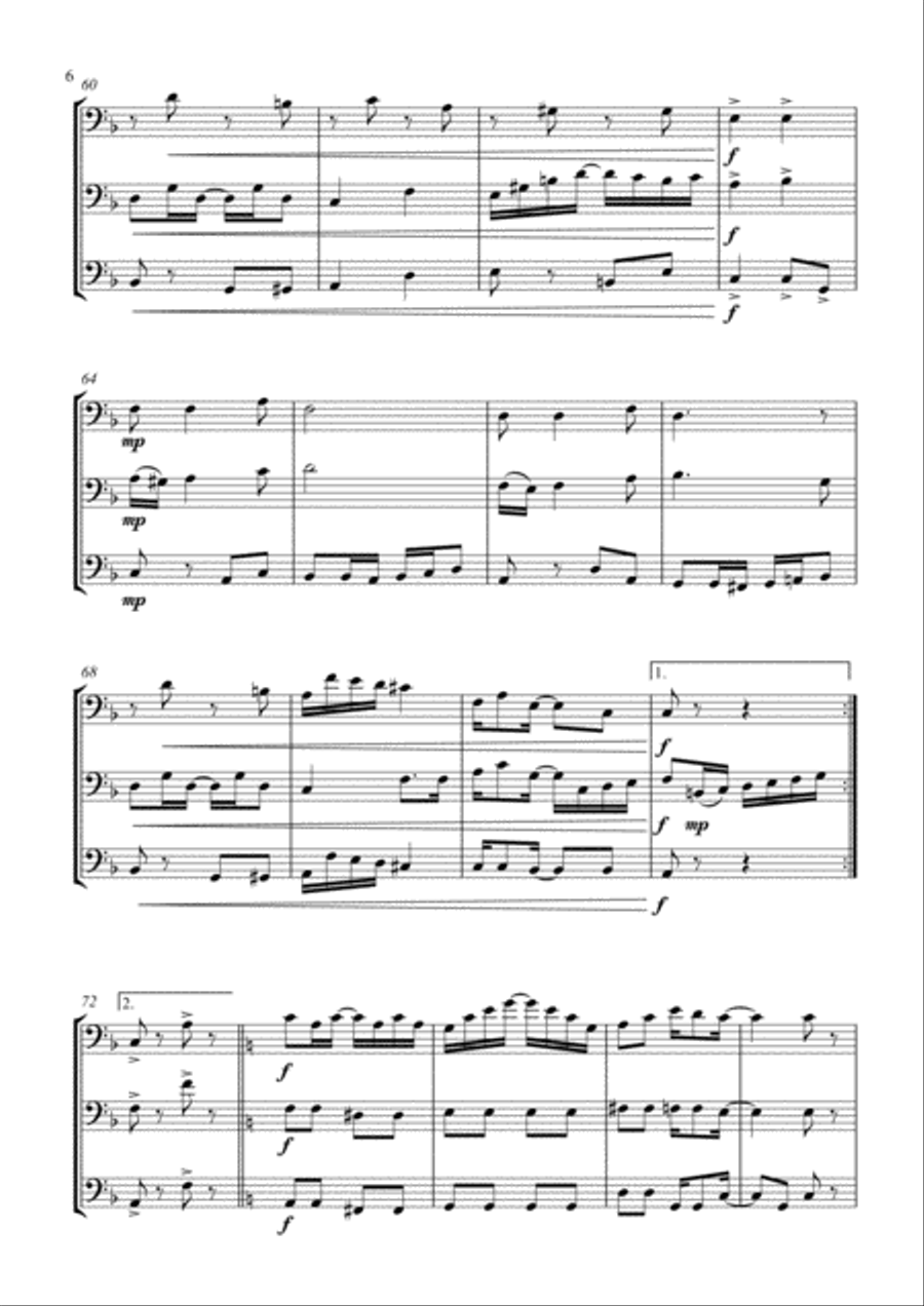 The Entertainer. For Trombone Trio Trombone Trio scores gallery preview page 6