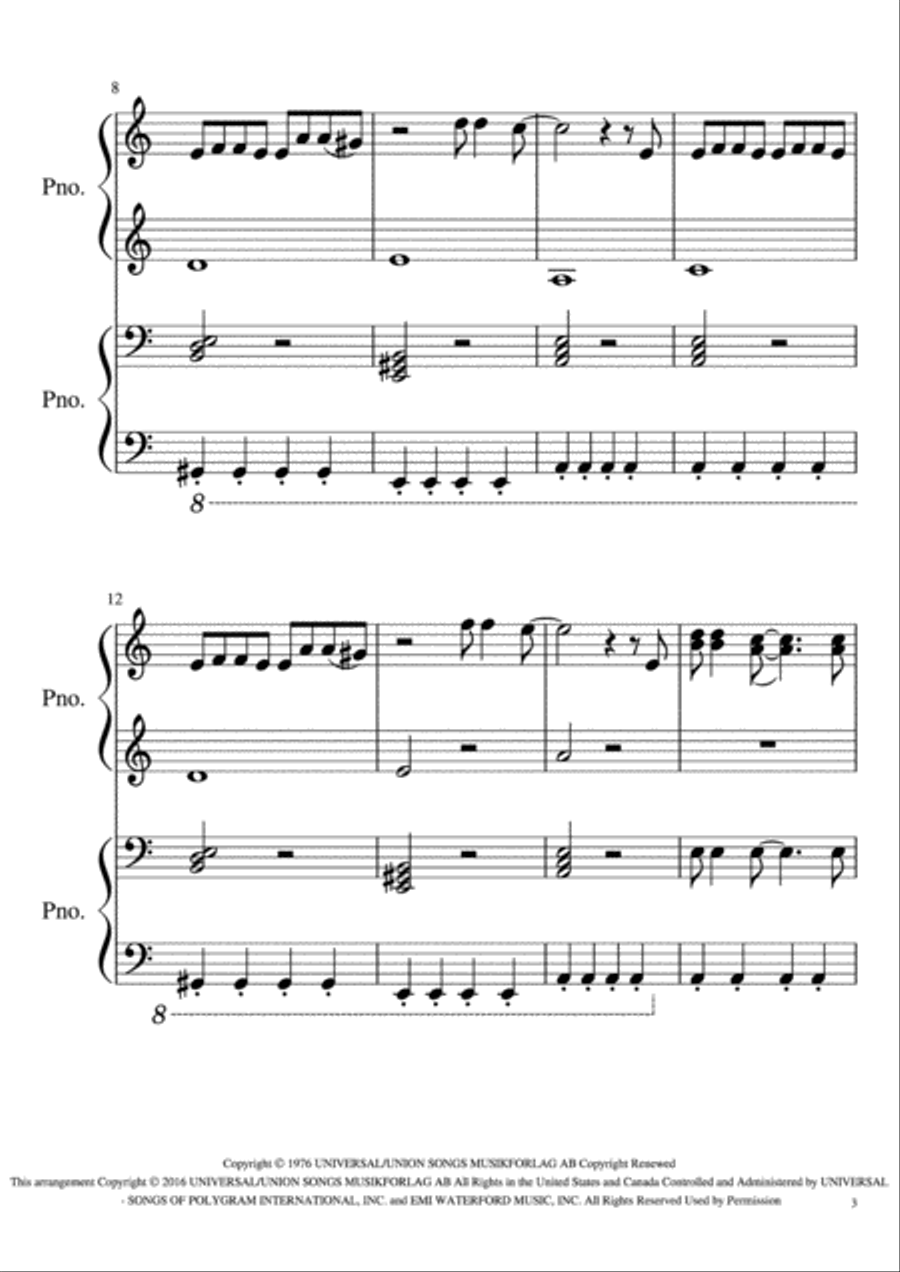 Money, Money, Money Money, Money, Money 1 Piano, 4-Hands scores gallery preview page 3