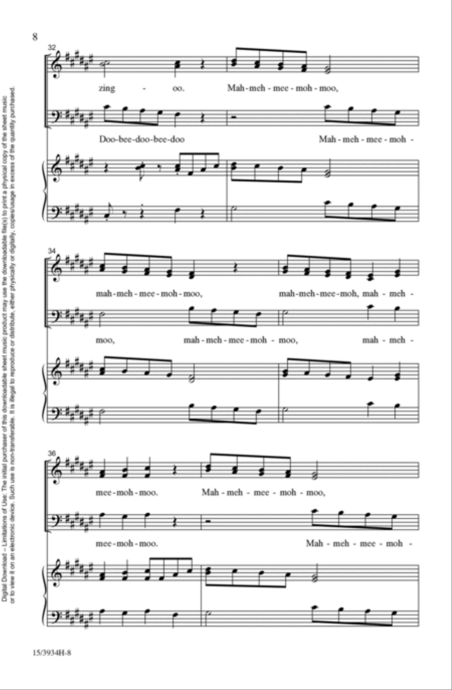 The Warm Up Song 3-Part scores gallery preview page 8