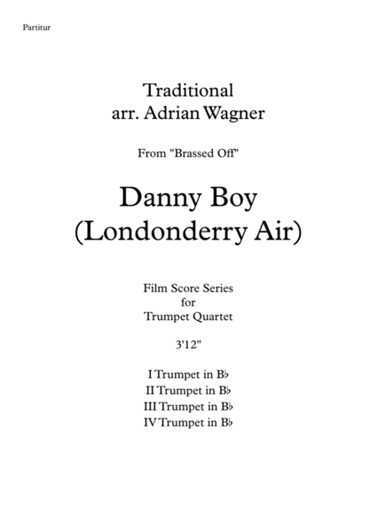 Brassed Off "Danny Boy (Londonderry Air)" Trumpet Quartet arr. Adrian Wagner image number null