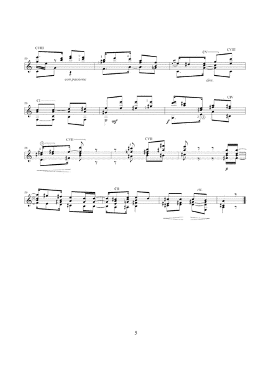 Danzas Cubanas of Ignacio Cervantes Acoustic Guitar scores gallery preview page 6
