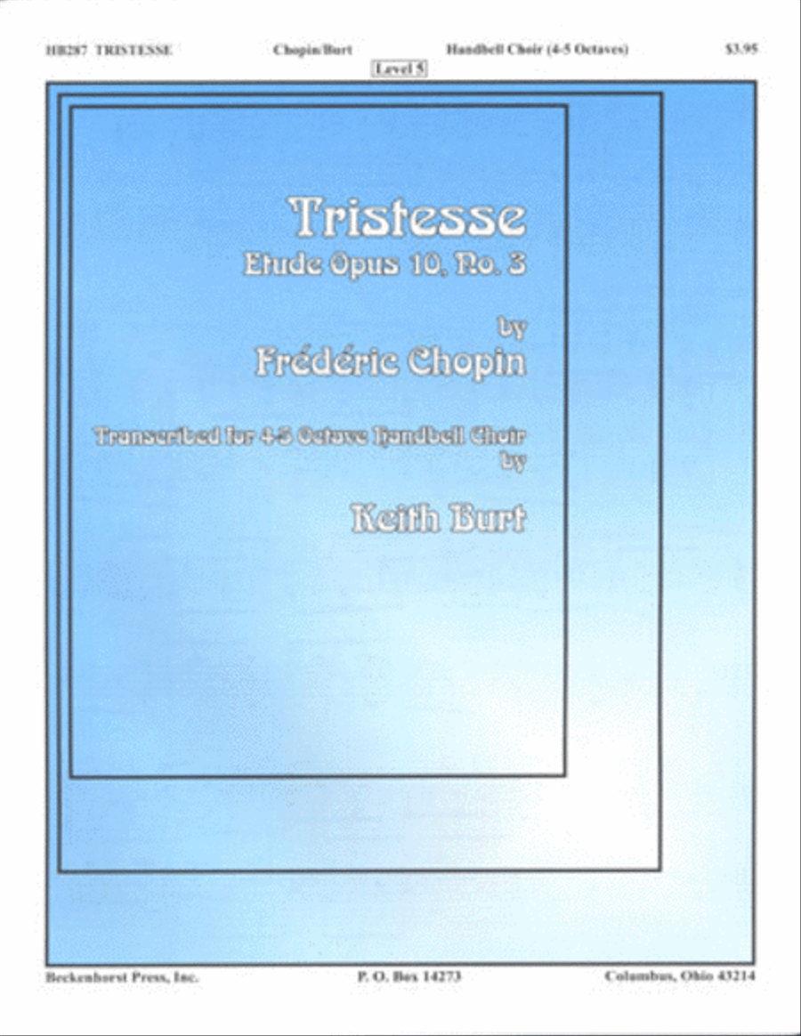 Tristesse (Etude Opus 10, No.3) 5-Octaves scores gallery preview page 1