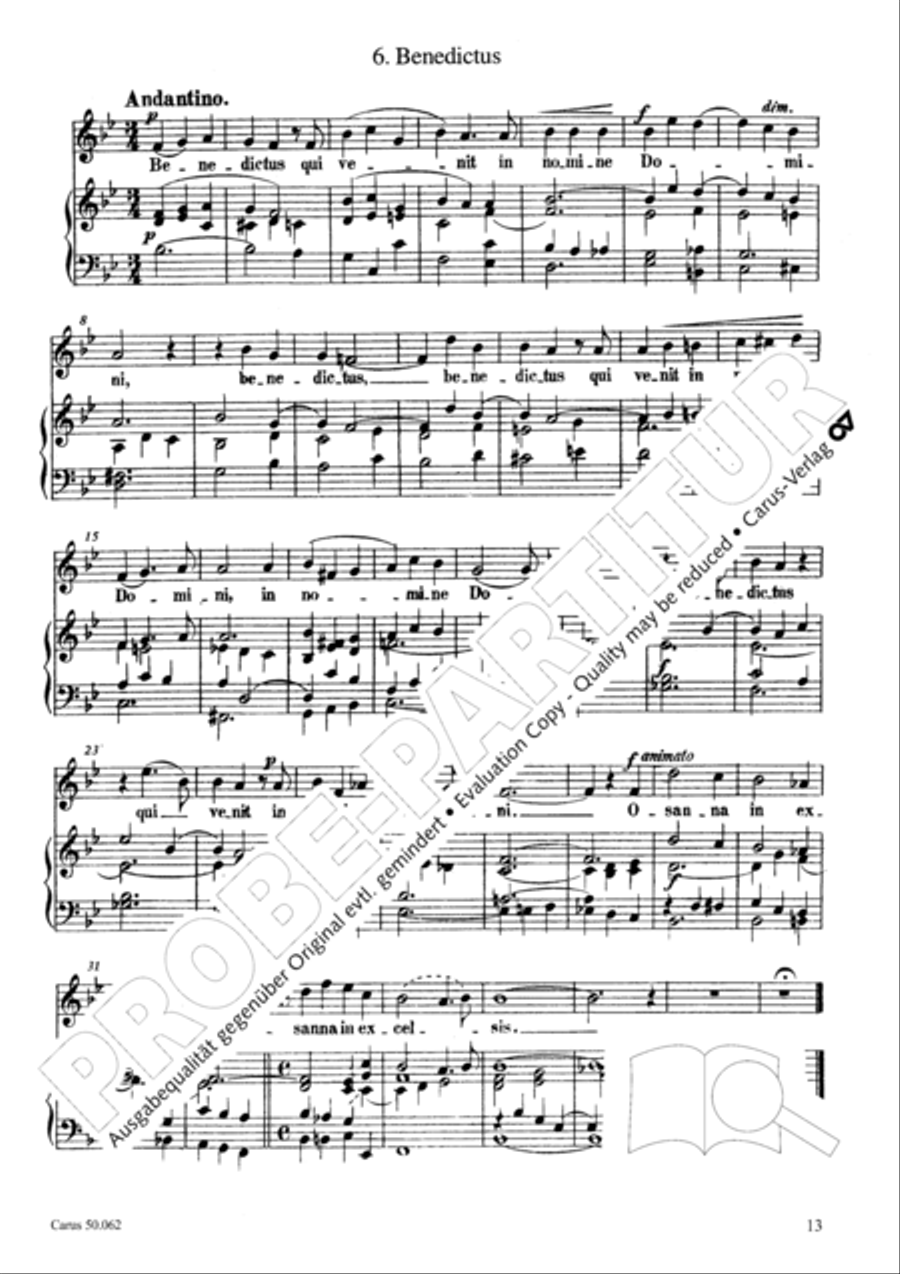 Mass in F Minor (Missa in f) Choir scores gallery preview page 14