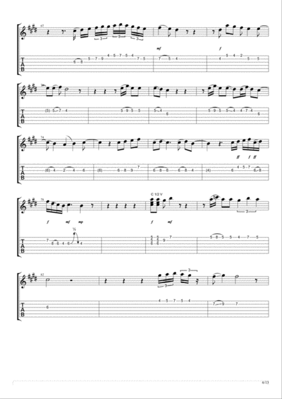 Chico And The Gypsies - Suerte - 13 - Suerte Electric Guitar scores gallery preview page 6