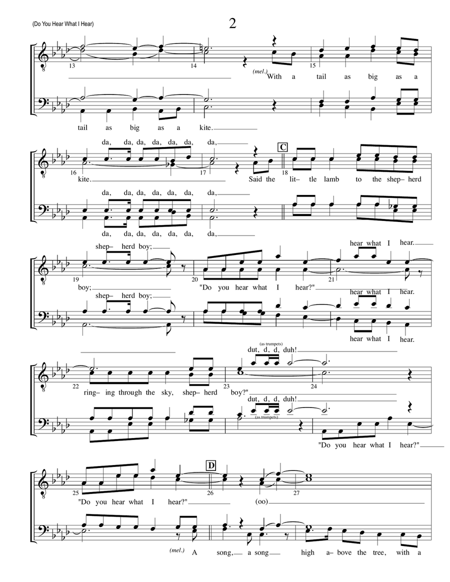 Do You Hear What I Hear TTBB scores gallery preview page 2