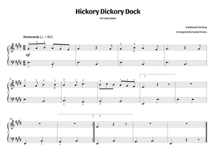 Hickory Dickory Dock (easy piano – E major)