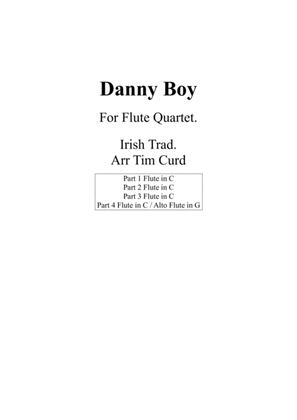 Book cover for Danny Boy for Flute Quartet