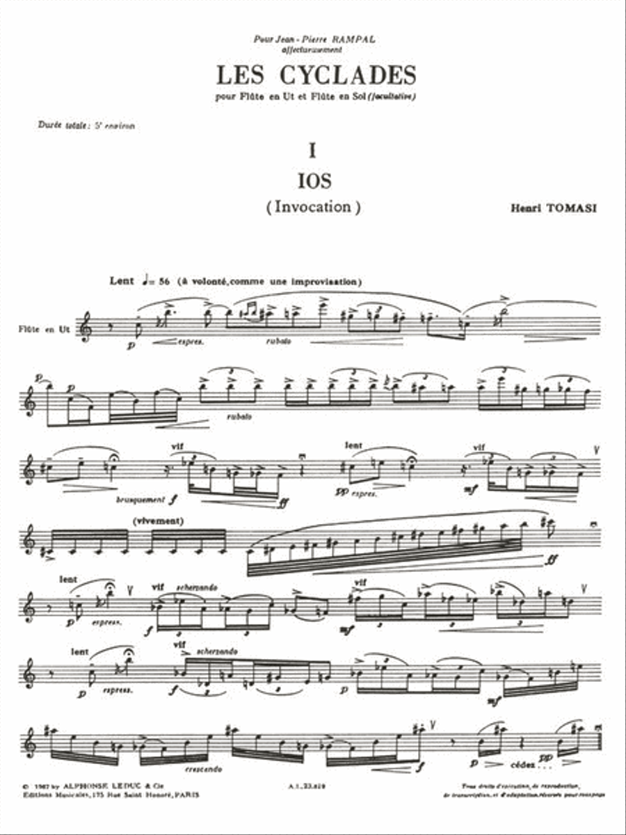 Les Cyclades-flute Solo Flute Solo scores gallery preview page 2