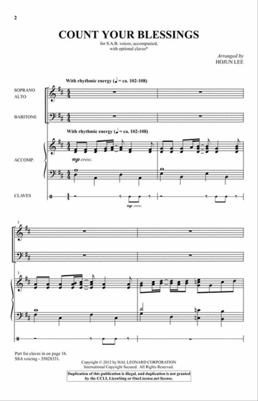 Count Your Blessings Count Your Blessings 3-Part scores gallery preview page 2