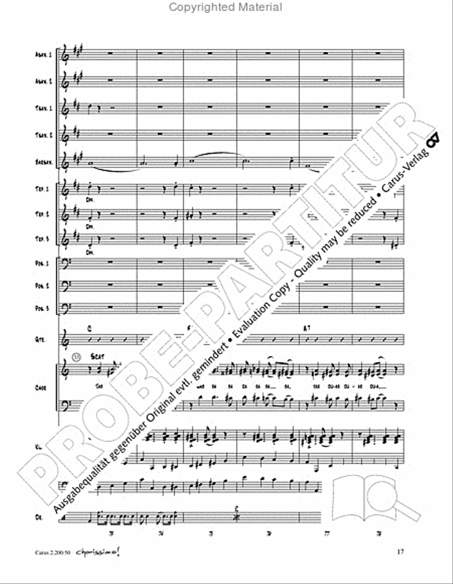 Chorissimo. Instrumentale Begleitarrangements für Small Bigband, Vol. 3 Chorissimo. Instrumentale Begleitarrangements für Small Bigband, Vol. 3 Big Band scores gallery preview page 15