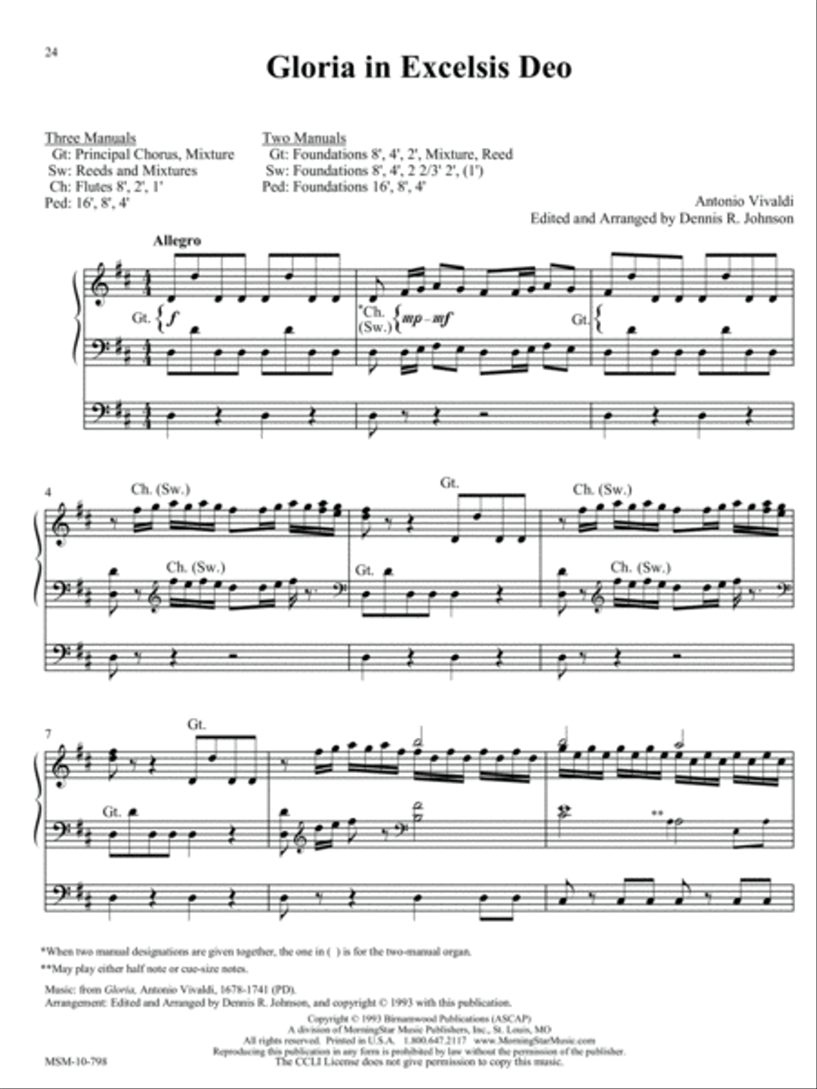 Choral Classics Arranged for Organ Organ Solo scores gallery preview page 9