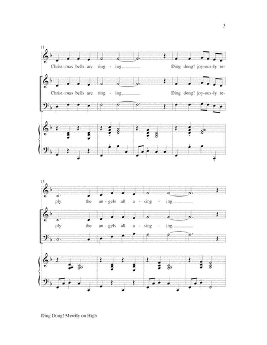 Ding Dong! Merrily on High 4-Part scores gallery preview page 3