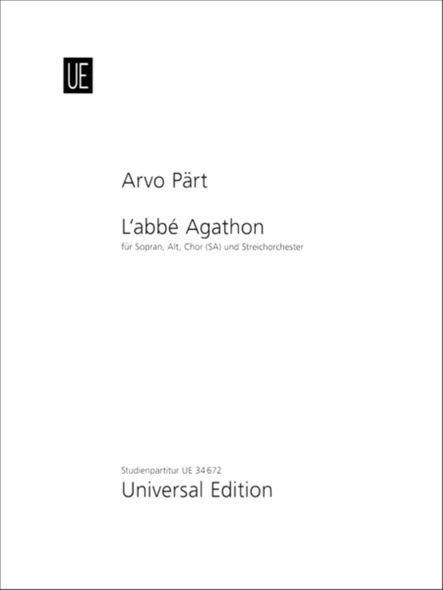 L'Abbé Agathon SA scores gallery preview page 1