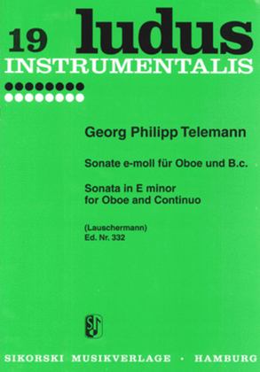 Book cover for Sonata In E Minor For Oboe/bclauchmmann-iudus 19