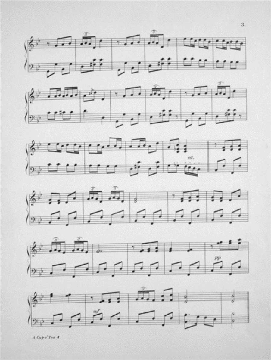 A Cup O' Tea. Japanese Intermezzo Piano Solo scores gallery preview page 3