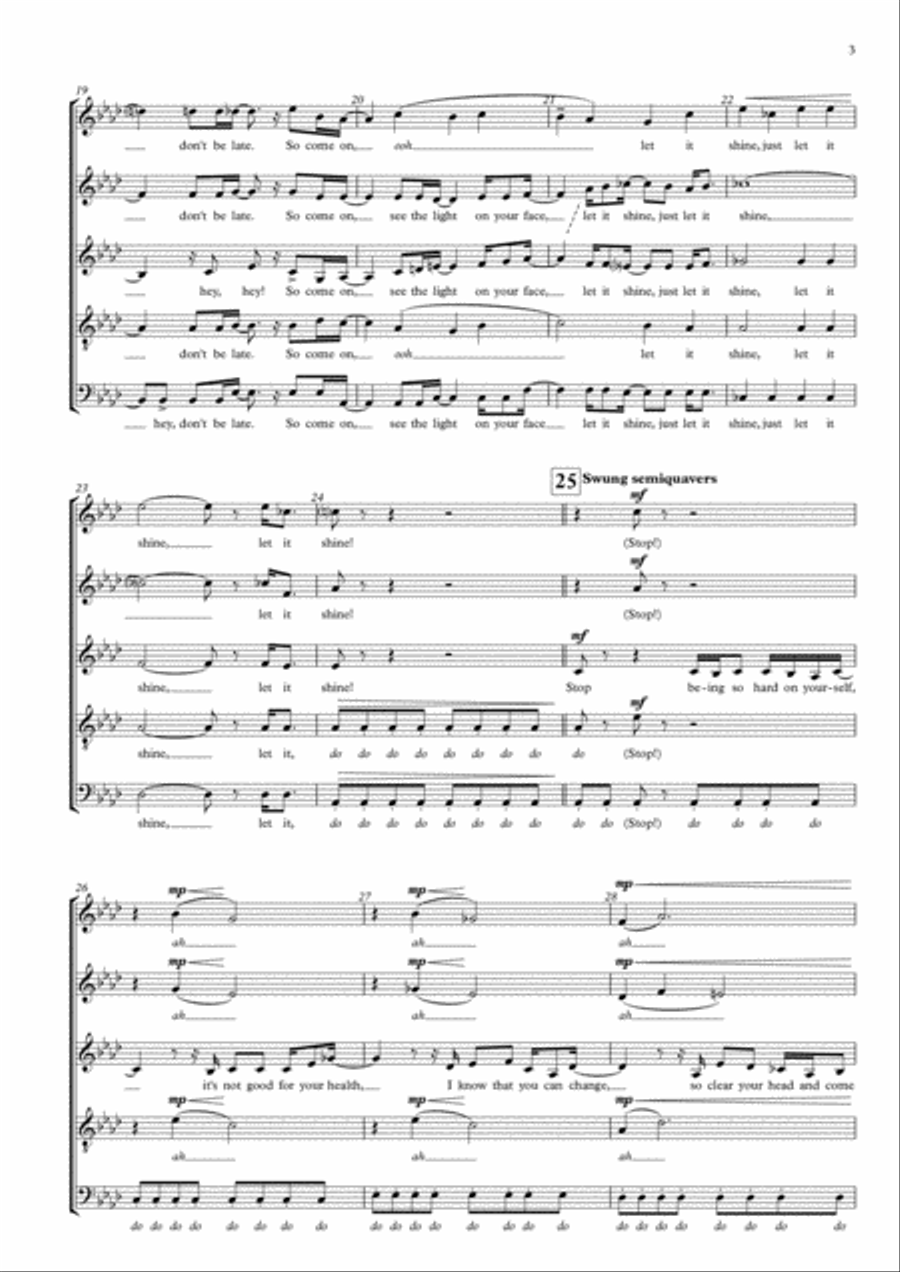 Shine Shine Choir scores gallery preview page 3