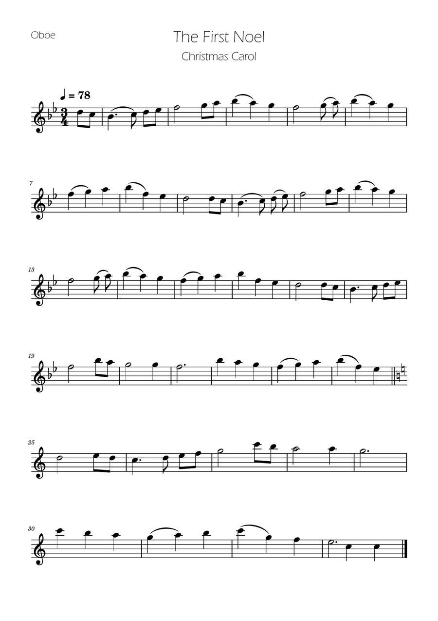 The First Noel - Oboe and English Horn Duet Woodwind Duet scores gallery preview page 2