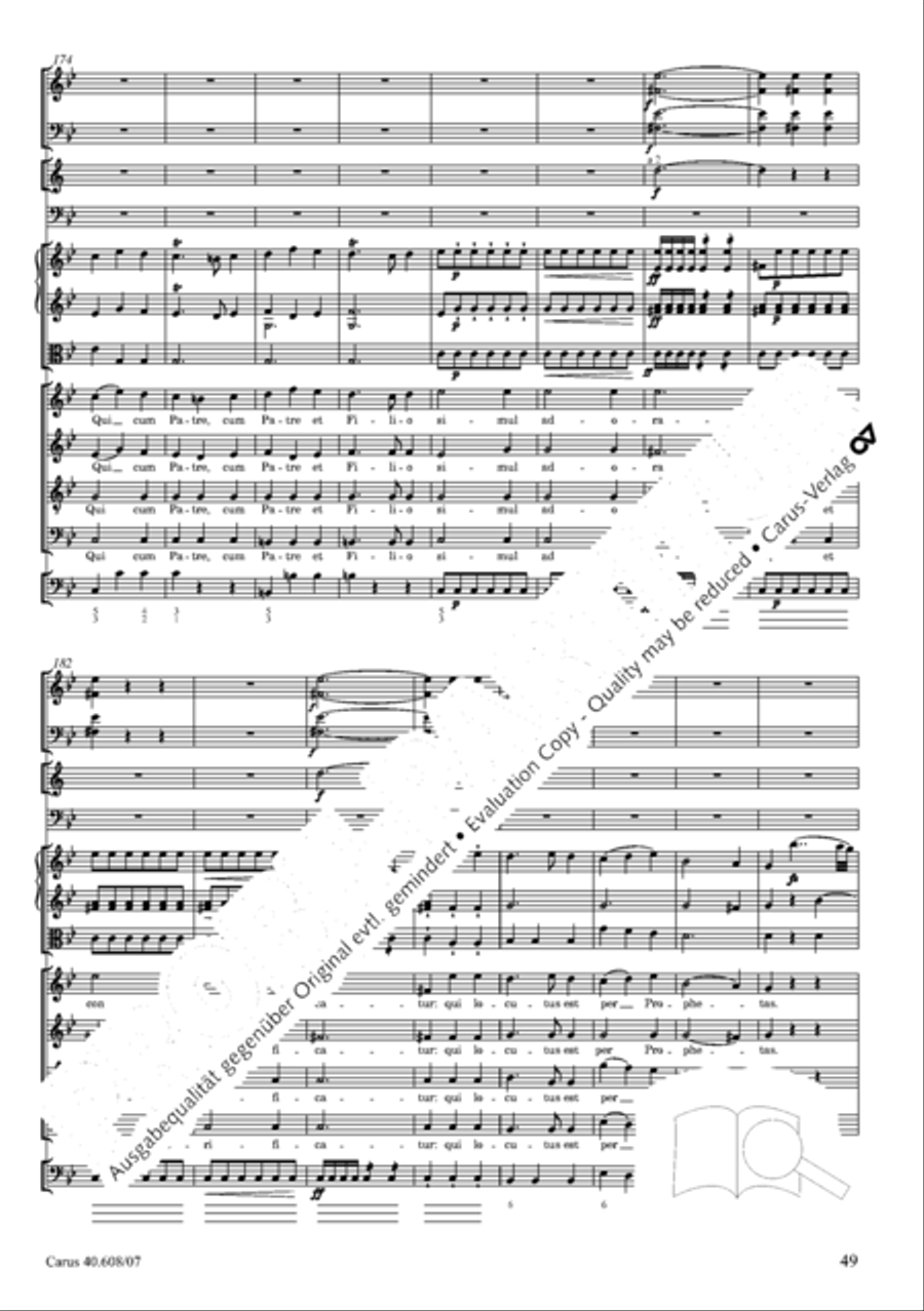 Missa Sancti Bernardi von Offida in B 4-Part scores gallery preview page 64