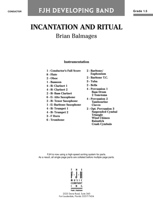 Book cover for Incantation and Ritual: Score