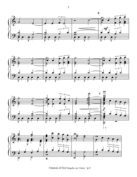 Chariots Of Fire - Score Only image number null